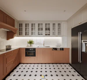 Sophisticated 110m2 Euro-American Interior Design for Begonia House at Lumiere Smart City - image 16