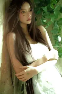 VGU No.190: Ethereal Beauty: Long-Haired Woman Amidst a Dreamy Indoor Garden Sanctuary - image 3