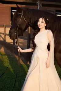 Elegant Beauty: Graceful Girl with a Majestic Black Horse - image 9