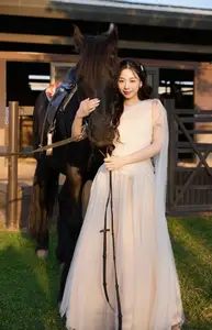 Elegant Beauty: Graceful Girl with a Majestic Black Horse - image 10