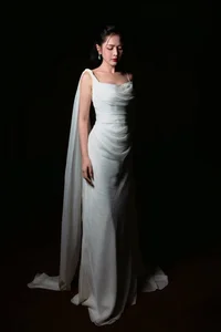 Ethereal elegance in white: A cinematic portrait - image 4