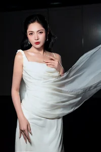 Ethereal elegance in white: A cinematic portrait - image 0