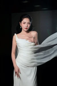 Ethereal elegance in white: A cinematic portrait - image 3
