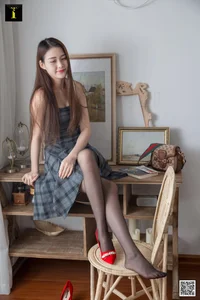 Jiu Mei in Plaid Skirt and Red Shoes Fashion - image 41