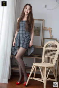 Jiu Mei in Plaid Skirt and Red Shoes Fashion - image 38