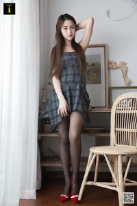 Jiu Mei in Plaid Skirt and Red Shoes Fashion - image 75