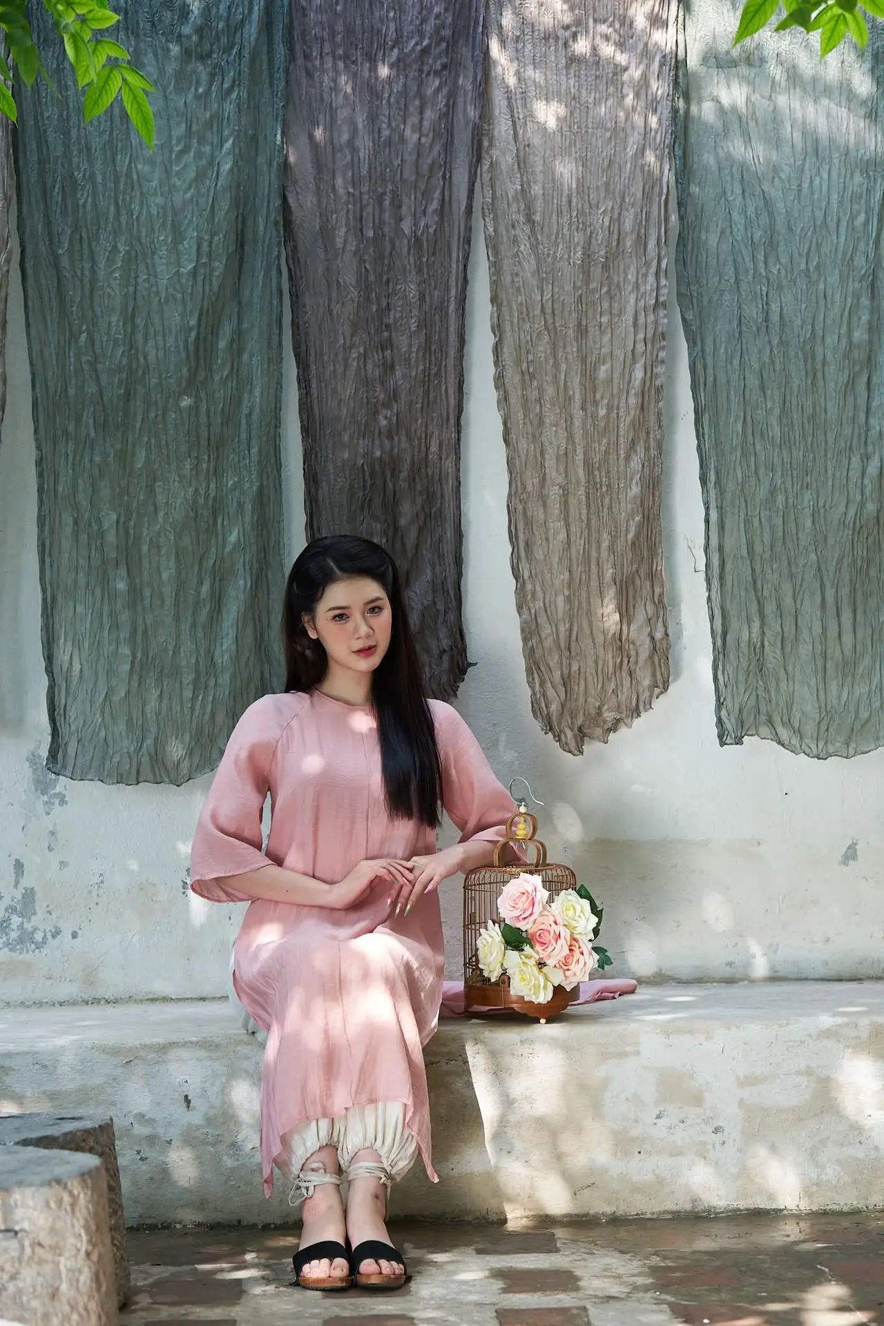 Elegant Vietnamese Beauty: Discovering a Girl's Grace in Gentle Sunlight