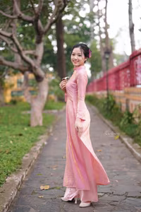 VGU No.153: Enchanting Traditional Vietnamese Ao Dai Beauty and Grace - image 1