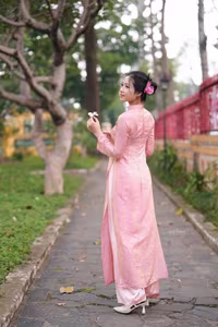 VGU No.153: Enchanting Traditional Vietnamese Ao Dai Beauty and Grace - image 8