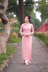 VGU No.153: Enchanting Traditional Vietnamese Ao Dai Beauty and Grace - image 5
