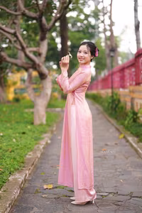 VGU No.153: Enchanting Traditional Vietnamese Ao Dai Beauty and Grace - image 9