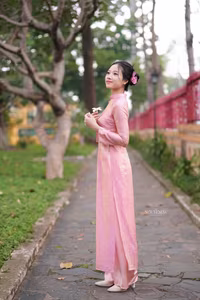 VGU No.153: Enchanting Traditional Vietnamese Ao Dai Beauty and Grace - image 4