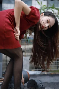 Sophisticated Elegance: Meizi in Wine Red High Heels - image 3