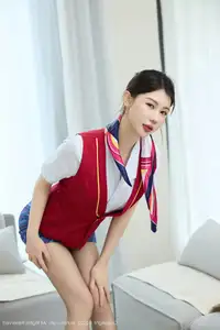 XiuRen No.10703: Yi Tian Tian's Alluring Flight Attendant Look – Elegant Charm Unveiled - image 6