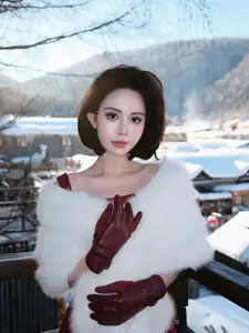 Chu Mac Thuy Quynh flaunts alluring bare back, defying cold amidst pristine snow - image 2