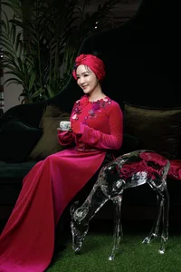 Miss Giang My Radiates Elegance as the Muse for Vo Viet Chung's Ao Dai - image 1