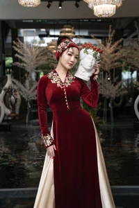 Miss Giang My Radiates Elegance as the Muse for Vo Viet Chung's Ao Dai - image 7