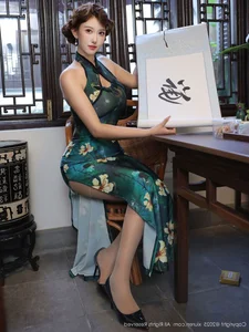Timeless Oriental Grace: Jin Yun Xi Yuki in Elegant Modern Cheongsam - image 26