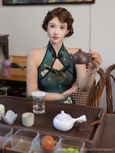 Timeless Oriental Grace: Jin Yun Xi Yuki in Elegant Modern Cheongsam - image 39