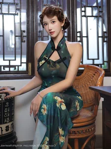 Timeless Oriental Grace: Jin Yun Xi Yuki in Elegant Modern Cheongsam - image 53