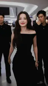 Chi Pu's Stunning Black Dress: Captivating Beauty & Elegant Style at Event. - image 1