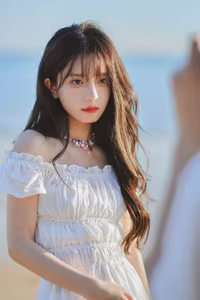 Enndme's Gentle Grace in White Dress by the Sea - YiTuYu Art Language Vol.8279 - image 0