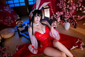 Stunning Azur Lane Oyama Bunny Girl Cosplay by Ri Nai Jiao: Exclusive 47P High-Definition Image Collection for Anime and Gaming Fans - image 3