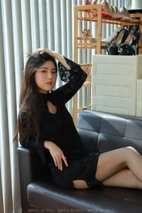 Elegant Hosiery Trends with IESS Model Xiaobao: A Closer Look at Semi-Cylinder Black Stocking Aesthetics - image 42