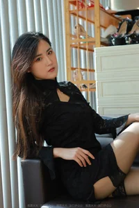 Elegant Hosiery Trends with IESS Model Xiaobao: A Closer Look at Semi-Cylinder Black Stocking Aesthetics - image 62