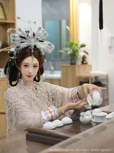 XiuRen No.10736: Li Shuang Er's Ancient Charm & Mesmerizing Guzheng Melody - image 4