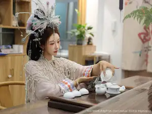 XiuRen No.10736: Li Shuang Er's Ancient Charm & Mesmerizing Guzheng Melody - image 32