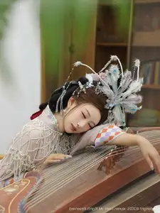 XiuRen No.10736: Li Shuang Er's Ancient Charm & Mesmerizing Guzheng Melody - image 6