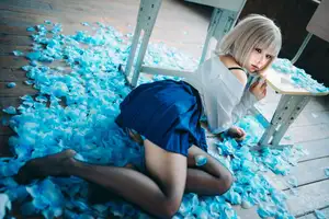 Coser Chunmomo Self-Portrait Part02: Delicate Charms Amidst Dreamy Blue Petals - image 11