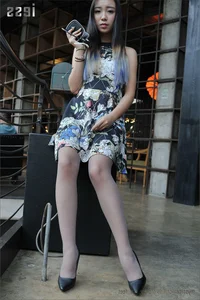 Silk Foot Bento 013: Zhang Xinyue in Grey Silk - The Intersection of Comfort and Style - image 54