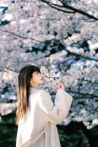 Spring Muse: Elegant Minimalism Amidst the Ethereal Cherry Blossom Bloom - image 1