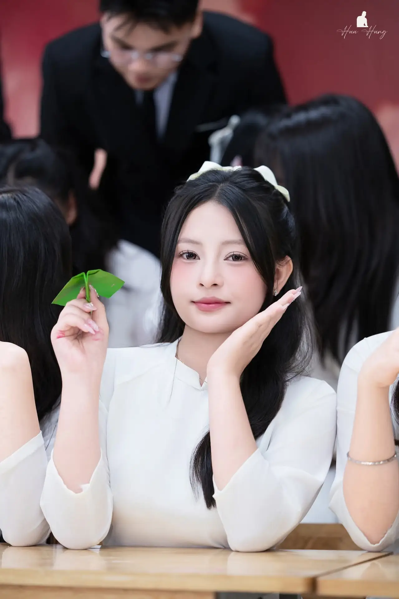 VGU No.164: VGU Student Showcases Pure Beauty in Traditional White Ao Dai