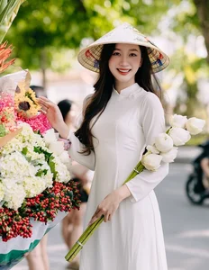 Elegant Vietnamese Education Student Shines in Traditional Ao Dai Street Photography Gallery - image 2