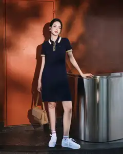 VGU No.181: Urban Muse Embraces Modern Elegance with Polo Dress and Chic Sneakers - image 1