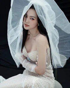 Ninh Dương Lan Ngọc Radiates Elegance in Breathtaking Wedding Gown Gallery: A Vision of Bridal Perfection - image 0