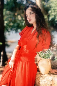 Elegant Red Dress Fashion Series - YiTuYu Art Language Vol.9294 featuring Model Rou Rou Xian Tuan Zi - image 3