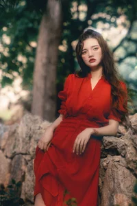 Elegant Red Dress Fashion Series - YiTuYu Art Language Vol.9294 featuring Model Rou Rou Xian Tuan Zi - image 8