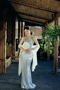 East Asian Grace: Girl in Modernized Attire and Exquisite Hair Ornament - image 0