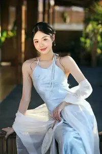 East Asian Grace: Girl in Modernized Attire and Exquisite Hair Ornament - image 6