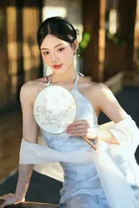 East Asian Grace: Girl in Modernized Attire and Exquisite Hair Ornament - image 20