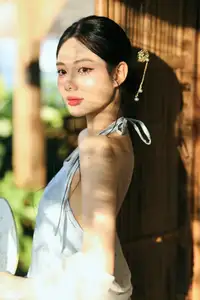 East Asian Grace: Girl in Modernized Attire and Exquisite Hair Ornament - image 23