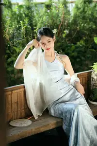 East Asian Grace: Girl in Modernized Attire and Exquisite Hair Ornament - image 14