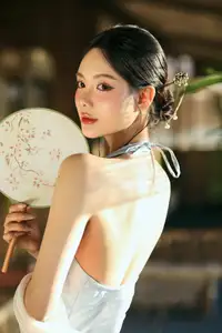 East Asian Grace: Girl in Modernized Attire and Exquisite Hair Ornament - image 24