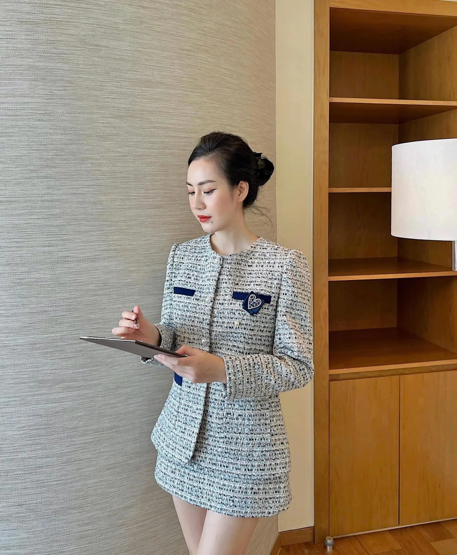 Elegant Tweed Set for the Modern Woman fashion