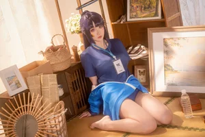 Blue Archive Hayase Yuuka Gym Suit Cosplay by Hoshilily Xing Zhi Chi Chi - Exclusive 70P Photo Set and Video - image 0