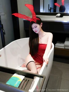 Stunning Red Skirt Style: Tian Ni's Exclusive Photoshoot - XiuRen No.10907 Elegant Portrait Series - image 10